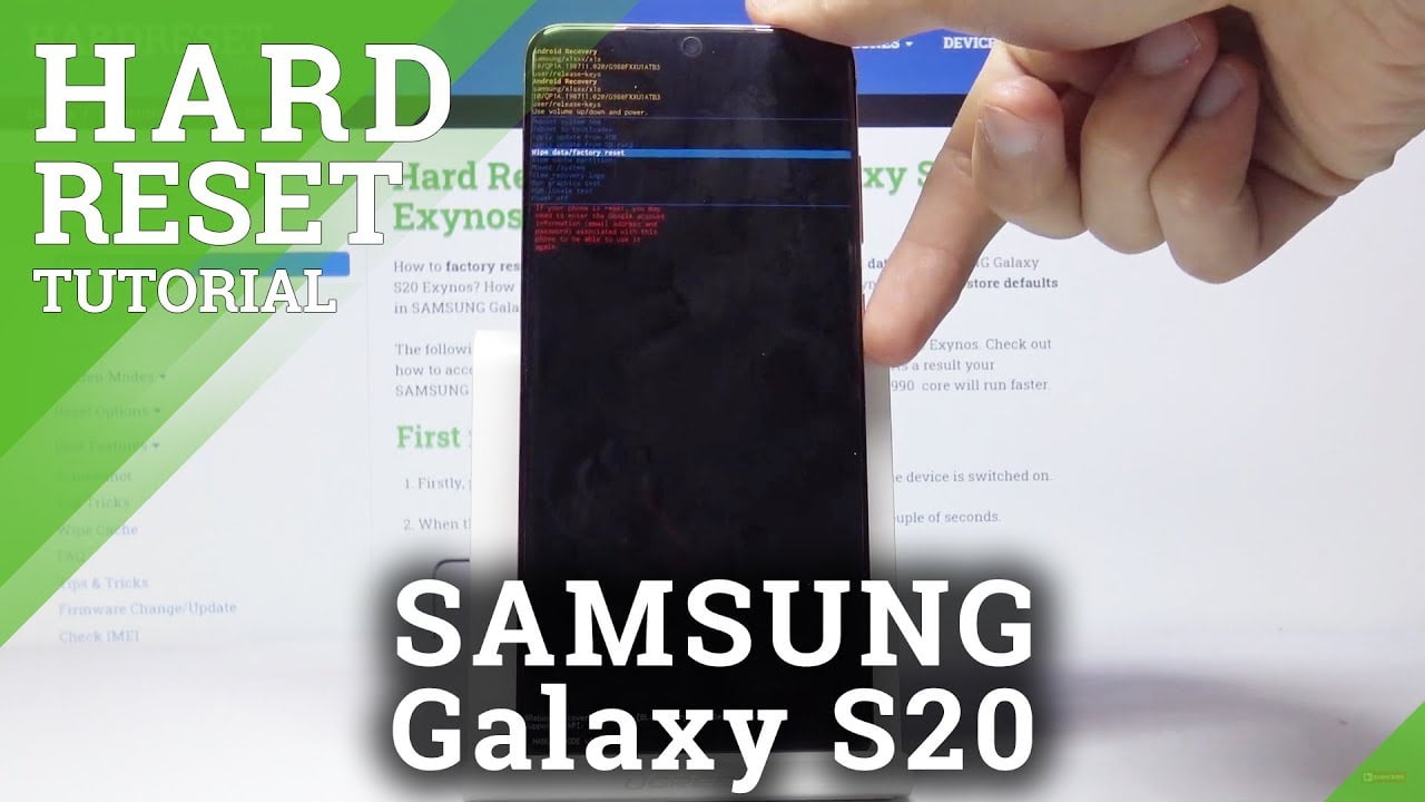 hard reset samsung s20 android 13