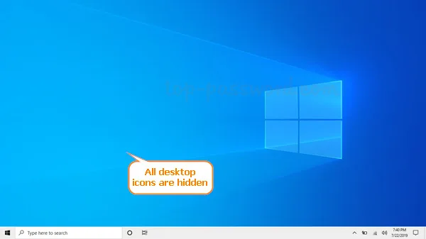 نحوه مخفی کردن آیکون های دسکتاپ ویندوز 10