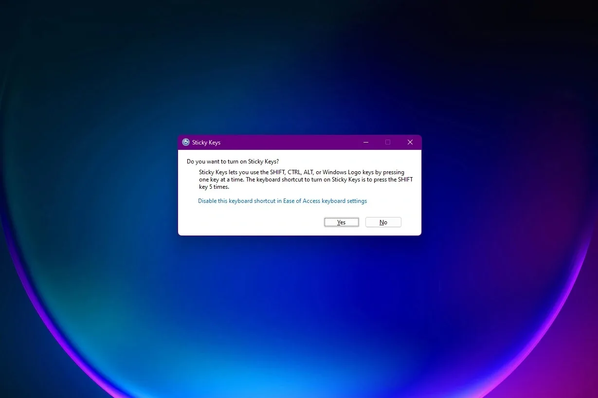 نحوه خاموش کردن Stickey Keys در ویندوز 11