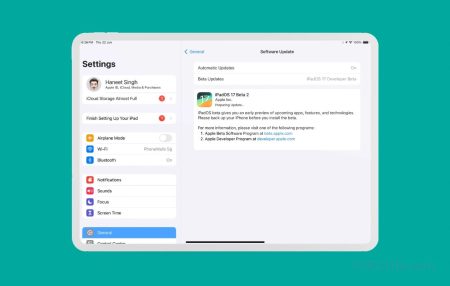 نحوه نصب iPadOS 17 بتا بر روی iPad