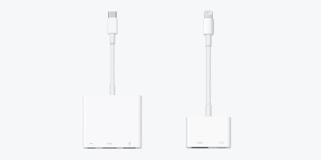 آداپتورهای USB C و لایتنینگ چند پورت اپل برای اتصالات HDMI