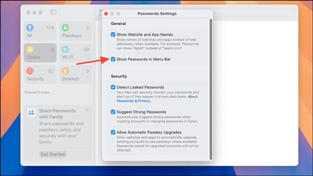 نحوه افزودن برنامه Passwords به منو بار macOS Sequoia