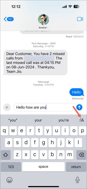 نحوه استفاده از افکت های متن در iMessage در iOS 18