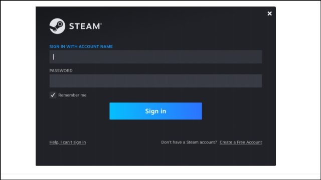 در Steam لاگین کنید