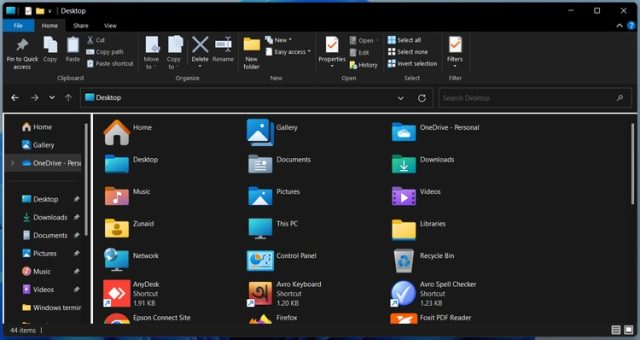 Windows 10 File Explorer در ویندوز 11.