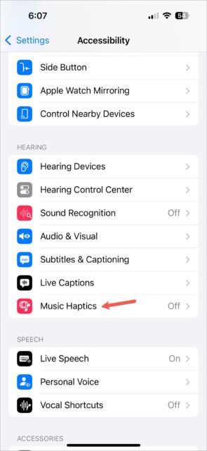 نحوه فعال کردن Music Haptics در iOS 18