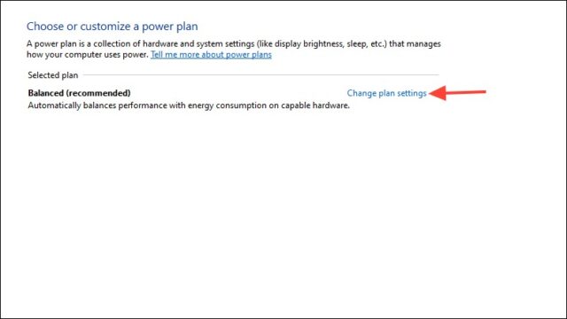 تغییر Power Plan