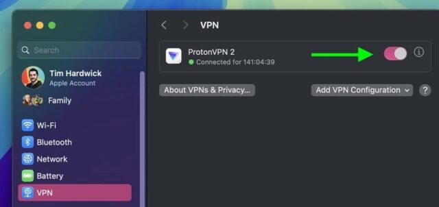 تنظیمات VPN