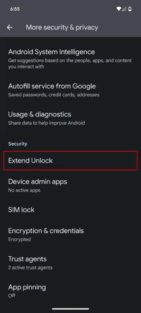 2. اندروید Extend Unlock